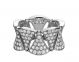 Replica Bvlgari DIVAS' Dream Ring in White Gold with Full Pave Diamonds