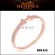 Hermes Clic Clac H Bracelet in Pink Gold with Diamond