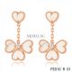 Sweet Alhambra Effeuillage Earrings Pink Gold 4 White Mother-of-pearl