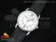 Ronde Solo De Cartier SS White Dial Diamonds Markers on Black Leather Strap A2824